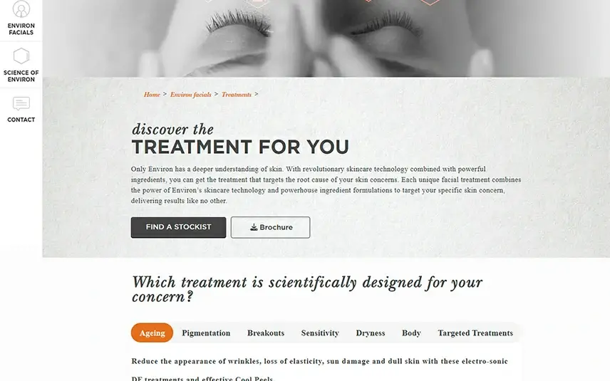 Environ website design by Church Web Studio